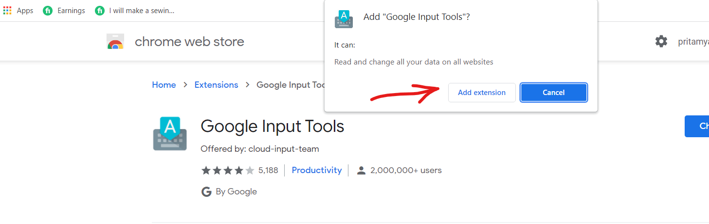 Google Input Tools Add In Chrome Extension