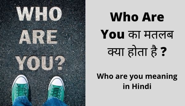 who are you meaning in hindi