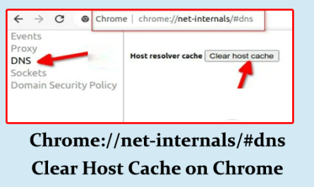 Chrome //net-internals/#dns Clear