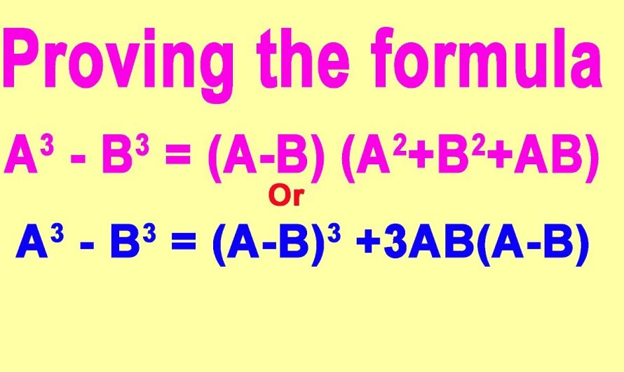 Prove: a3+b3 Formula